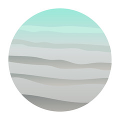 シンプルな木星のイラスト　挿絵　背景イラスト