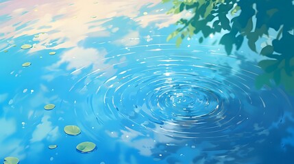 Obraz premium Ripples in the Water ambiance beauty tranquility stillness quiet soft gentle smooth