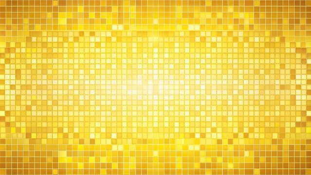 Background with pixelated yellow squares reflected
