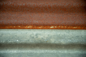 Galvanized sheets placed side by side indicate their