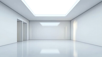 Interior space with blank white walls