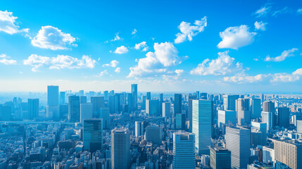 City Skyline Under Blue Sky and White Clouds