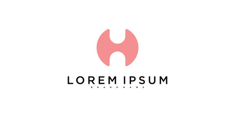 Modern initial letter H logo design template. Premium Vector