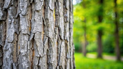 Obraz premium Close-up of textured grey tree trunk