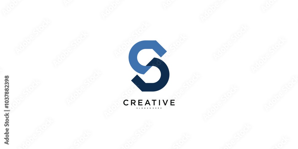 Canvas Prints Modern initial letter S logo design template. Premium Vector