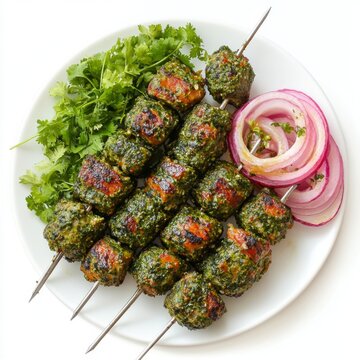 green hara bhara kebab in a plate