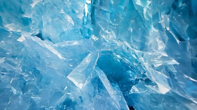 Exploring the beauty and textures of ice cubes in a close-up capture