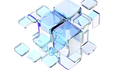 Background design, abstract geometric blocks, 3d render