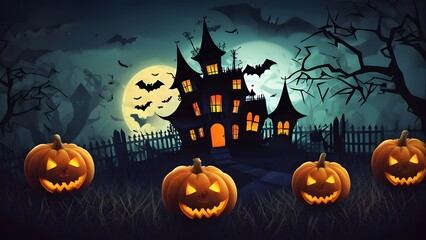 Halloween dark background with copy space for content celebration observed in many countries on 31 October