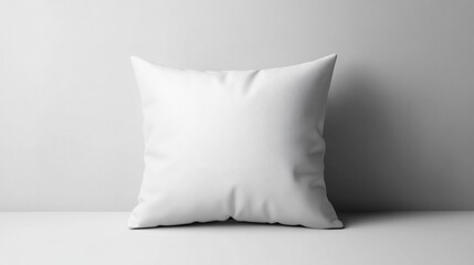 White decorative cushion isolated on plain background ideal for home decor and interior design projects. Generative AI