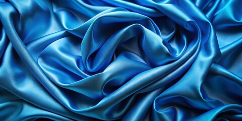 Obraz premium Elevate your designs with a sumptuous blue silk texture background. Perfectly suited for elegant projects, wallpaper,