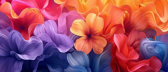 Vibrant Floral Patterns in Mixed Colors