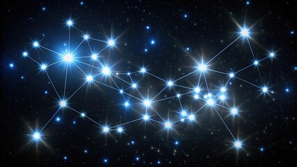 Low angle view of sparkling constellation