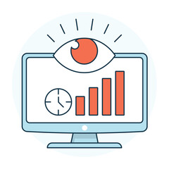 Monitoring and Logging Icon Representing Continuous Application Surveillance icon with editable stroke.