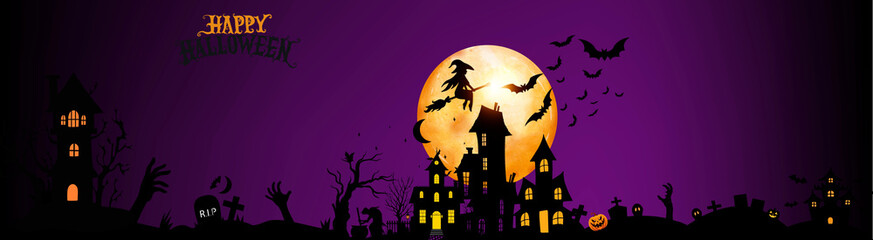 Celebrate Halloween with a creepy yet fun background ghostly decor, and haunted vibes, ideal for setting the mood for a spooky Halloween night