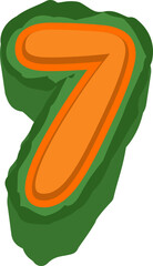 Halloween Pumpkin Alphabet Number 7