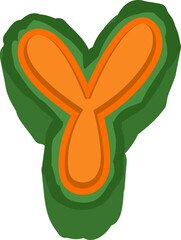 Halloween Pumpkin Alphabet Letter Y