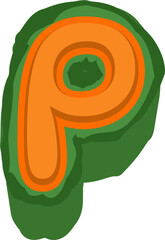 Halloween Pumpkin Alphabet Letter P