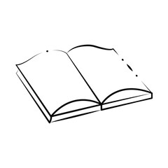 Vector book icon editable on a white background.