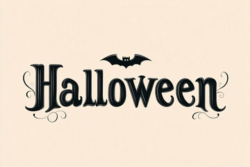 Vintage Gothic Halloween Text Design with Spooky Typography for Retro Horror Themes