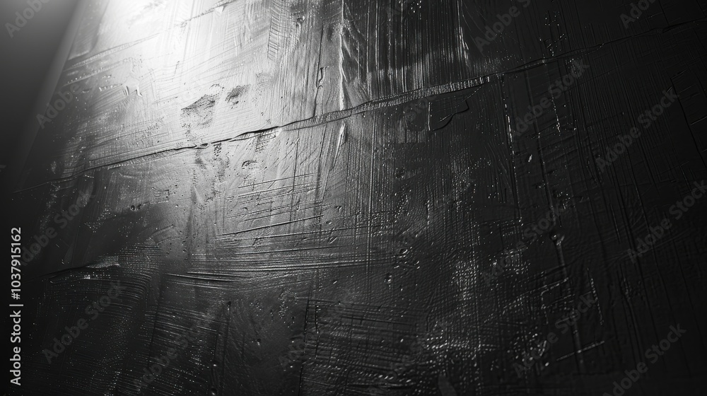 Poster a minimalist monochrome wallpaper featuring a textured black surface illuminated by soft light in a 