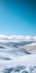 Fototapeta premium Montanhas cobertas de neve sob um céu claro
