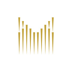 Letter M mortgage, Building architecture property line logo design