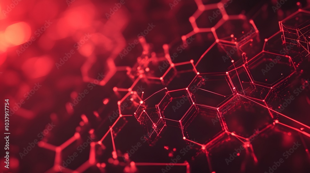 Poster wireless network connection technology background concept. hexagon shapes pattern and connection lin