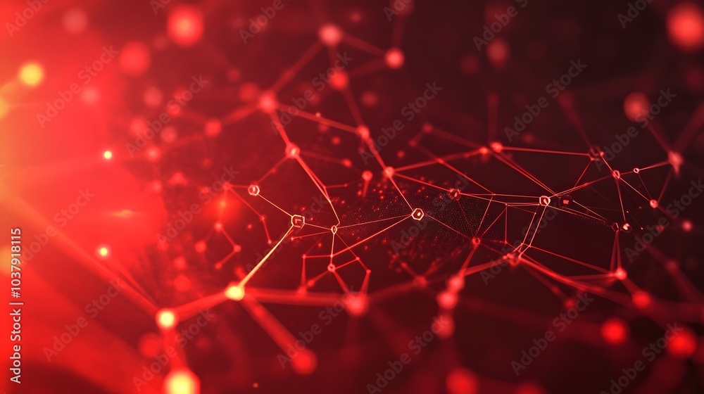 Poster wireless network connection technology background concept. hexagon shapes pattern and connection lin