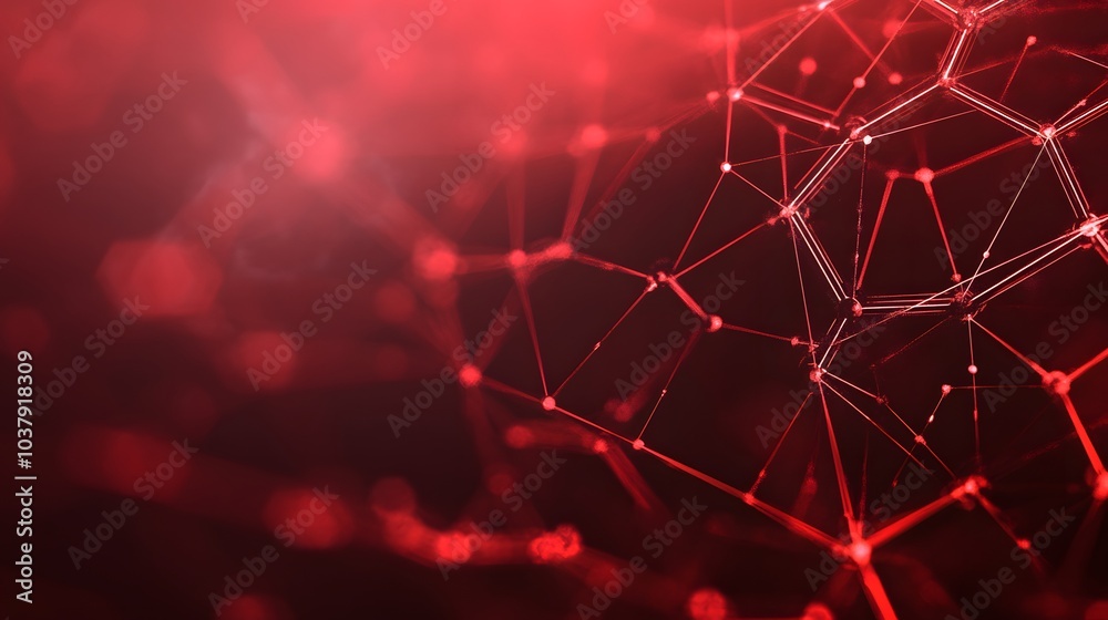 Poster wireless network connection technology background concept. hexagon shapes pattern and connection lin