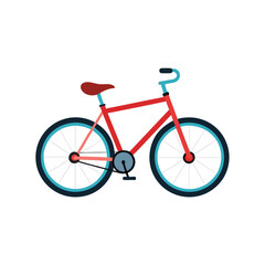 Fototapeta premium Bicycle Outline on Crisp White Background