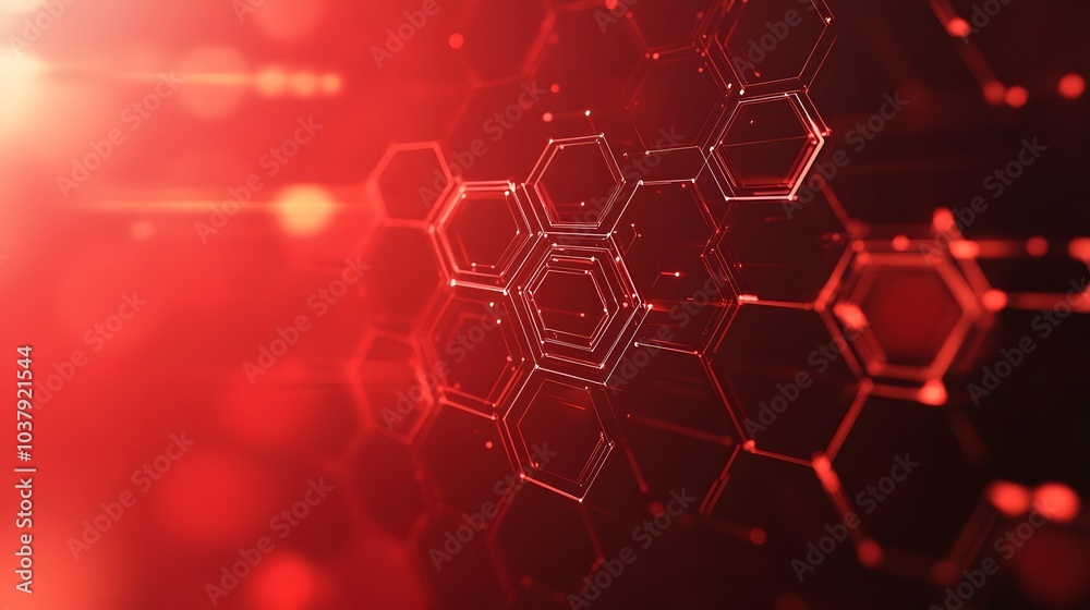 Poster wireless network connection technology background concept. hexagon shapes pattern and connection lin