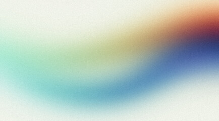 Abstract white orange blue color flow grainy gradient backdrop design, copy space.