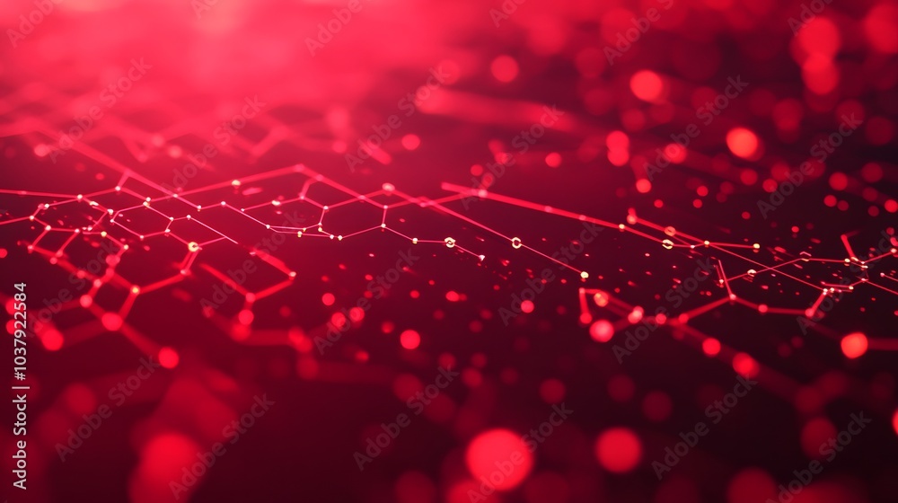 Poster wireless network connection technology background concept. hexagon shapes pattern and connection lin