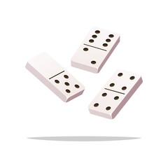 Dominoes vector isolated on white backgroound.