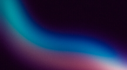 Abstract glowing dark blue purple magenta color grainy gradient texture backdrop design, copy space
