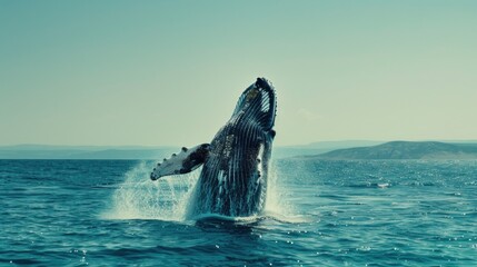 Humpback Whale Leaping Out of the Water