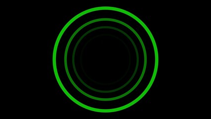 Radio wave looping screen. Expanding arc radio waves motion graphics. Radio station signal icon 4k animation.	