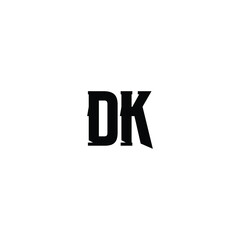 DK monogram logo design letter text name symbol monochrome logotype alphabet character simple logo