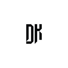 DK monogram logo design letter text name symbol monochrome logotype alphabet character simple logo