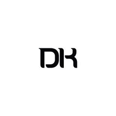 DK monogram logo design letter text name symbol monochrome logotype alphabet character simple logo