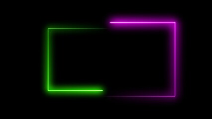 glowing neon frame