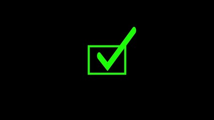 check mark in a box