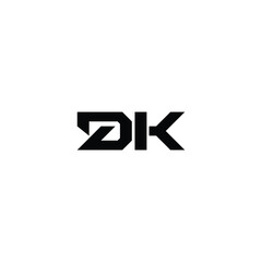 DK monogram logo design letter text name symbol monochrome logotype alphabet character simple logo