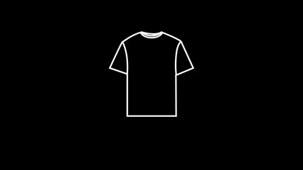 t-shirt icon with a glowing neon black background