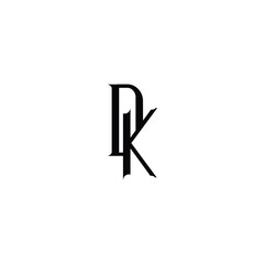 DK monogram logo design letter text name symbol monochrome logotype alphabet character simple logo
