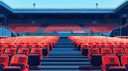 Tennis stadium stands Tennis stadium audience seats Vector illustration style