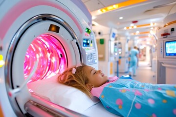 Advanced Medical Scanner in a Futuristic Healthcare Environment