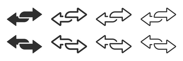 Transfer vector icons. Exchange arrow icons set. Swap icon. Exchange icon. Double arrow icon