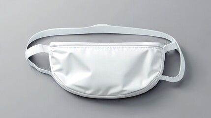 A 3D Rendering of a Blank White Waist Bag Mockup for Product Design Decor